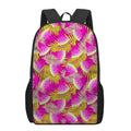 Purple Tropical Watermelon Pattern Print 17 Inch Backpack