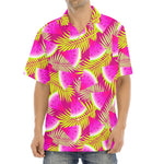 Purple Tropical Watermelon Pattern Print Aloha Shirt