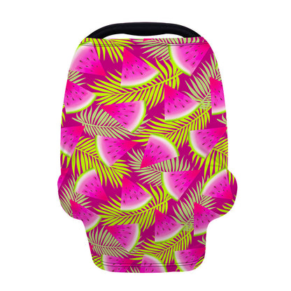 Purple Tropical Watermelon Pattern Print Baby Seat Cover