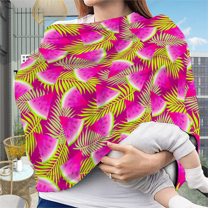 Purple Tropical Watermelon Pattern Print Baby Seat Cover