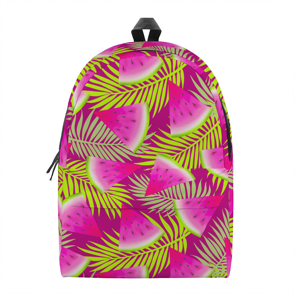 Purple Tropical Watermelon Pattern Print Backpack