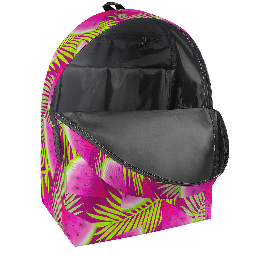 Purple Tropical Watermelon Pattern Print Backpack
