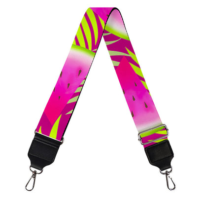 Purple Tropical Watermelon Pattern Print Bag Strap