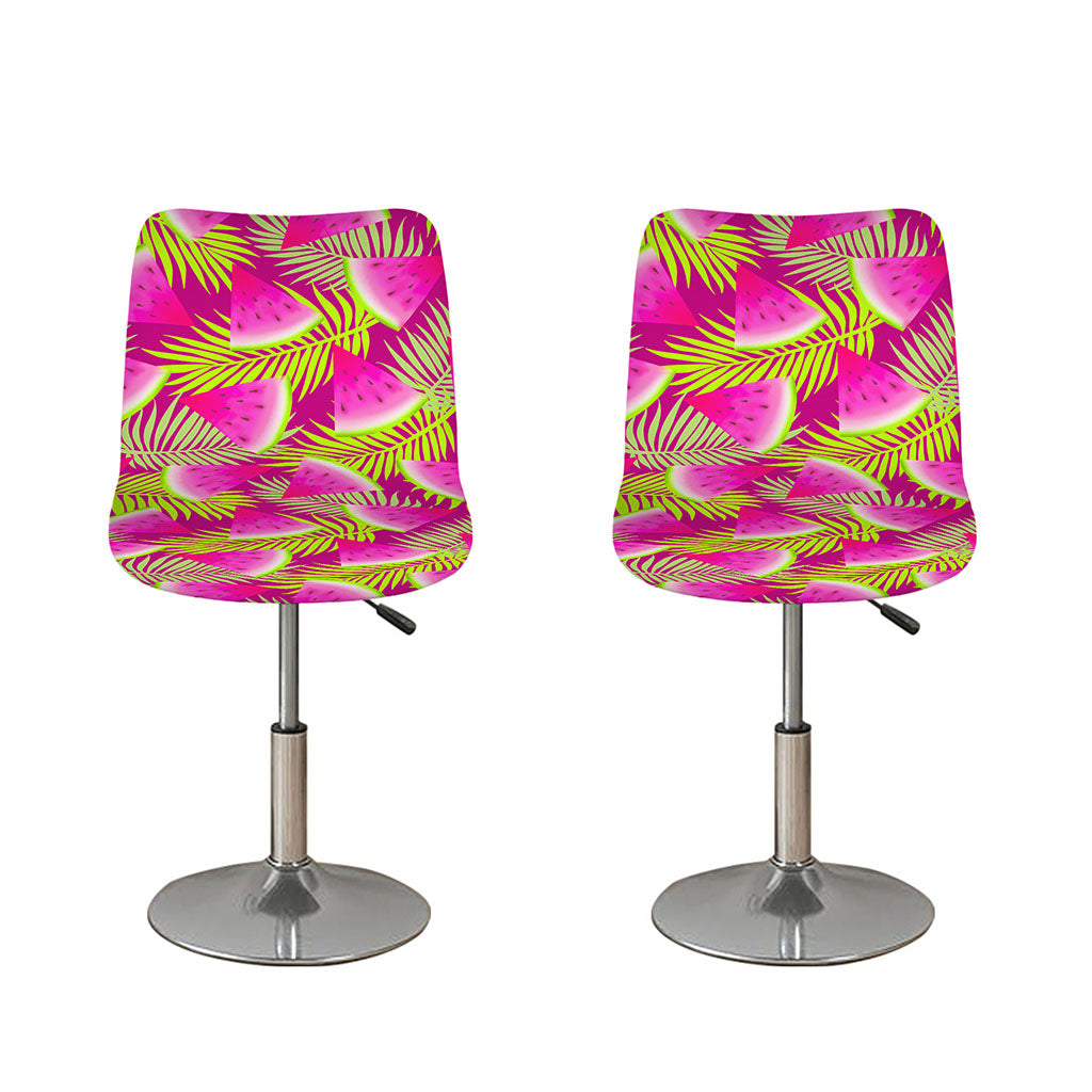 Purple Tropical Watermelon Pattern Print Bar Stool Covers