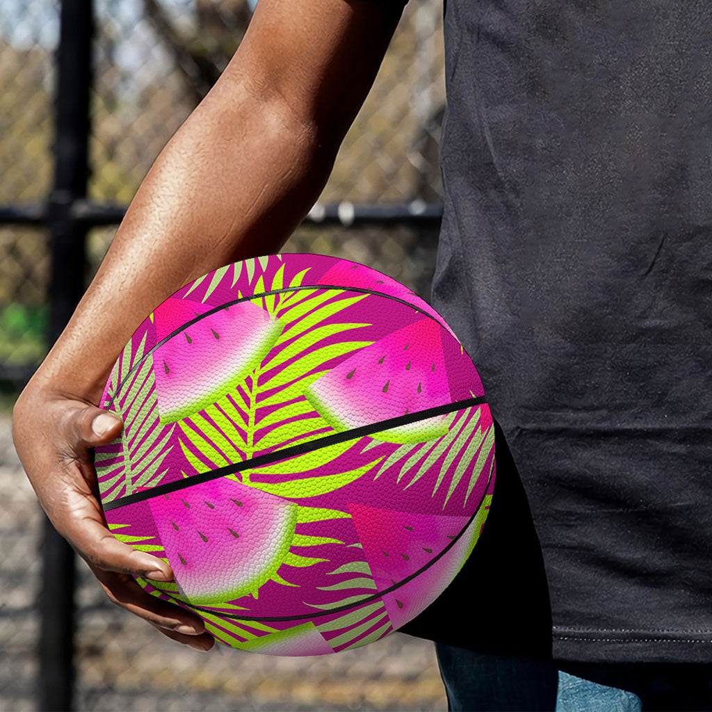 Purple Tropical Watermelon Pattern Print Basketball