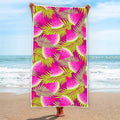 Purple Tropical Watermelon Pattern Print Beach Towel