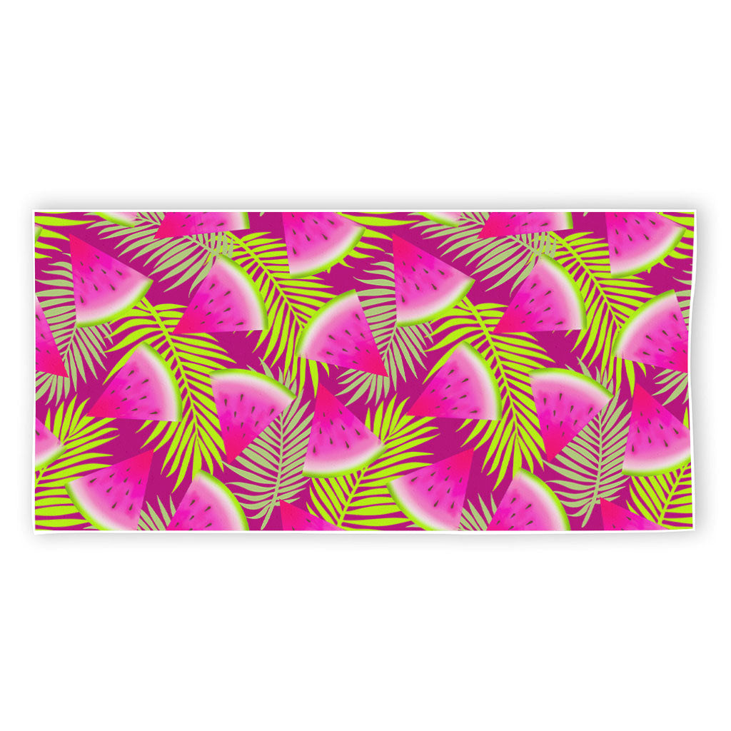 Purple Tropical Watermelon Pattern Print Beach Towel
