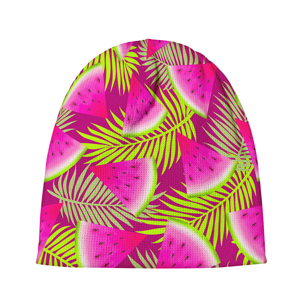 Purple Tropical Watermelon Pattern Print Beanie