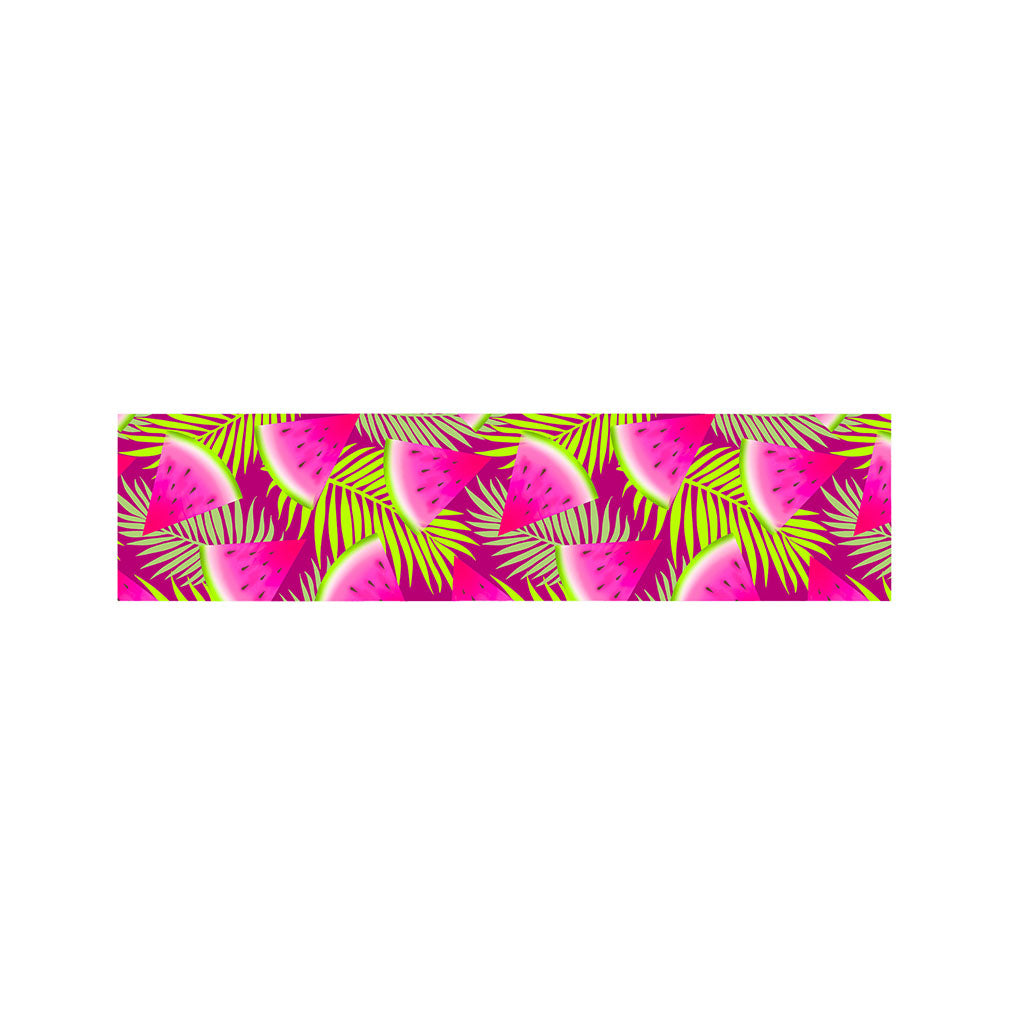 Purple Tropical Watermelon Pattern Print Bed Runner
