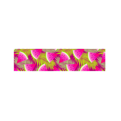 Purple Tropical Watermelon Pattern Print Bed Runner