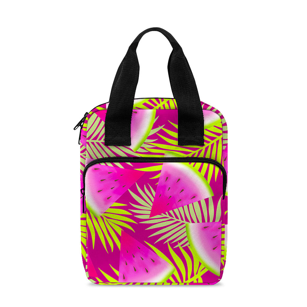 Purple Tropical Watermelon Pattern Print Bible Tote Bag