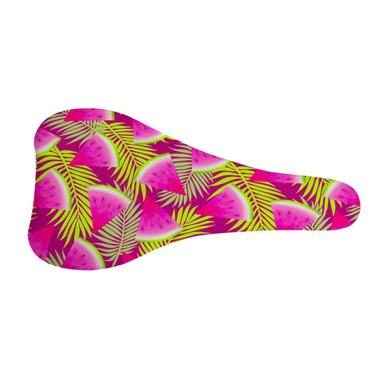 Purple Tropical Watermelon Pattern Print Bicycle Seat Cover