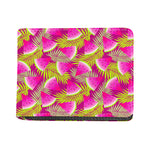 Purple Tropical Watermelon Pattern Print Bifold Wallet