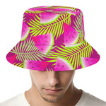 Purple Tropical Watermelon Pattern Print Bucket Hat