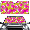 Purple Tropical Watermelon Pattern Print Car Windshield Sun Shade