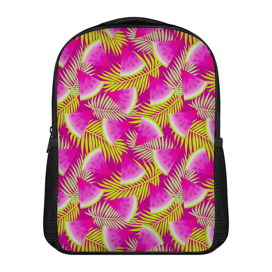 Purple Tropical Watermelon Pattern Print Casual Backpack