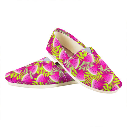 Purple Tropical Watermelon Pattern Print Casual Shoes