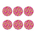 Purple Tropical Watermelon Pattern Print Coaster Set