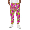 Purple Tropical Watermelon Pattern Print Cotton Sweatpants