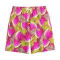 Purple Tropical Watermelon Pattern Print Cotton Shorts