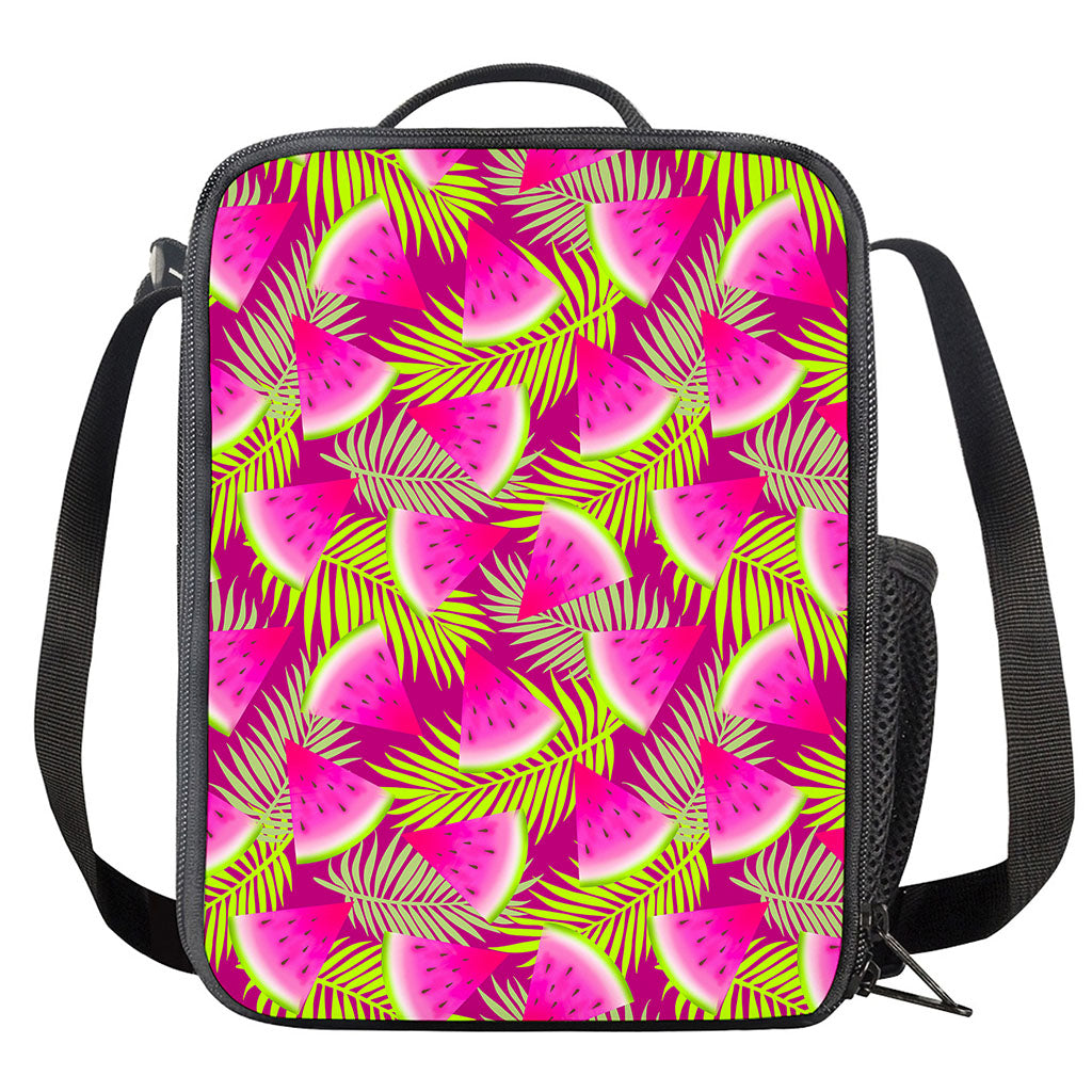 Purple Tropical Watermelon Pattern Print Crossbody Lunch Bag