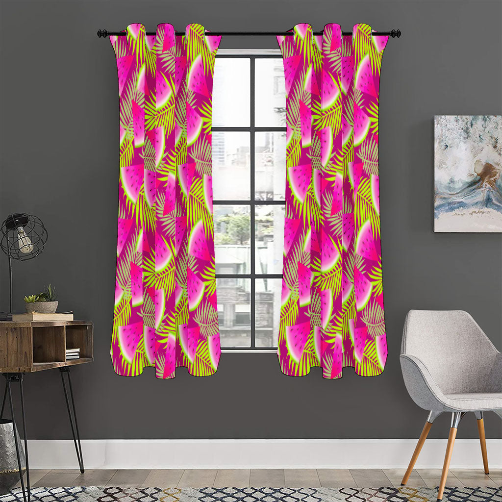 Purple Tropical Watermelon Pattern Print Curtain