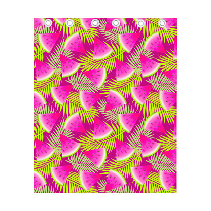 Purple Tropical Watermelon Pattern Print Curtain