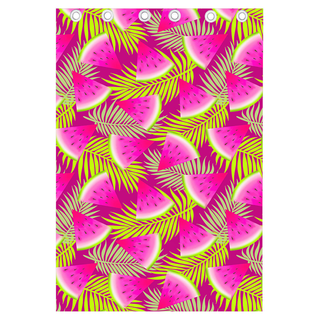 Purple Tropical Watermelon Pattern Print Curtain