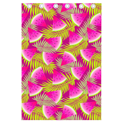 Purple Tropical Watermelon Pattern Print Curtain