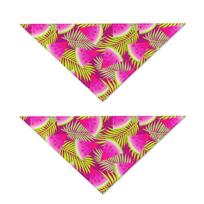 Purple Tropical Watermelon Pattern Print Dog Bandana