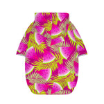 Purple Tropical Watermelon Pattern Print Dog Zip Up Hoodie