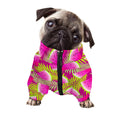 Purple Tropical Watermelon Pattern Print Dog Zip Up Jacket