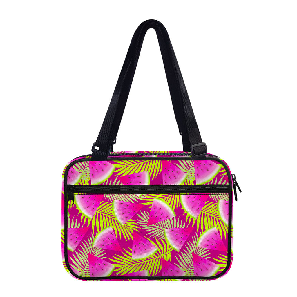 Purple Tropical Watermelon Pattern Print Double Strap Bible Bag