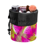 Purple Tropical Watermelon Pattern Print Drawstring Makeup Bag