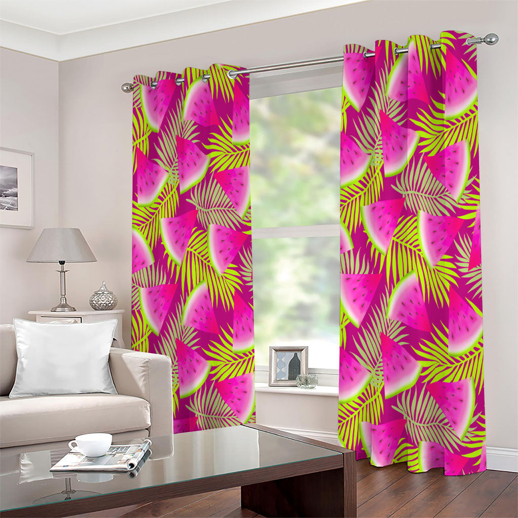 Purple Tropical Watermelon Pattern Print Extra Wide Grommet Curtains