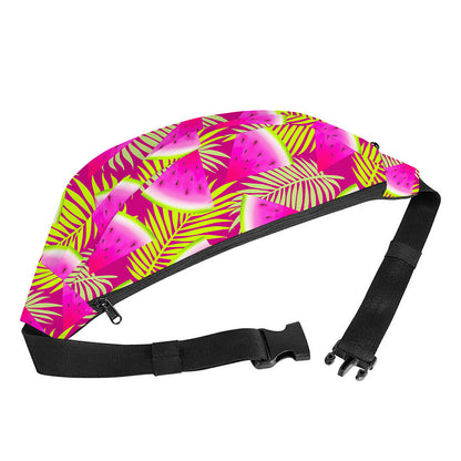 Purple Tropical Watermelon Pattern Print Fanny Pack