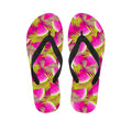 Purple Tropical Watermelon Pattern Print Flip Flops