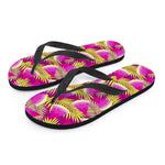 Purple Tropical Watermelon Pattern Print Flip Flops