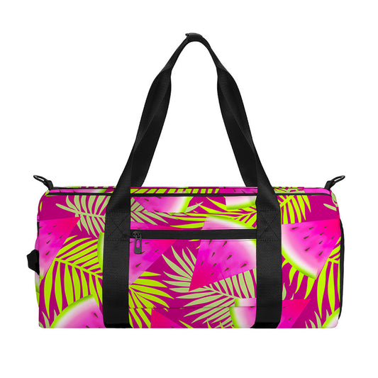 Purple Tropical Watermelon Pattern Print Gym Bag