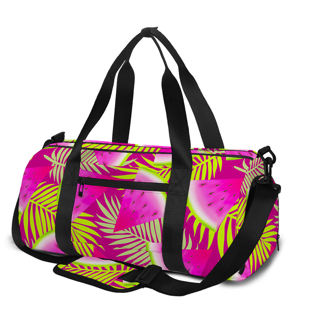 Purple Tropical Watermelon Pattern Print Gym Bag