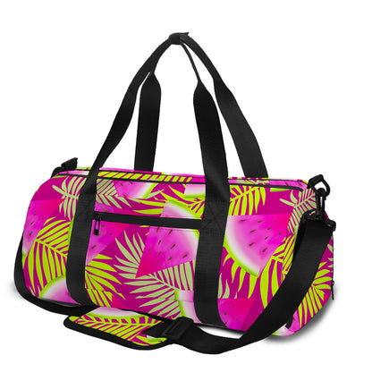Purple Tropical Watermelon Pattern Print Gym Bag