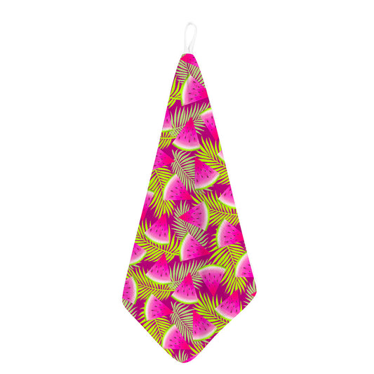 Purple Tropical Watermelon Pattern Print Hand Towel
