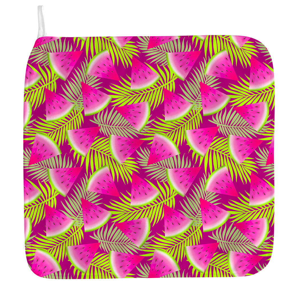 Purple Tropical Watermelon Pattern Print Hand Towel
