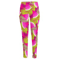 Purple Tropical Watermelon Pattern Print High-Waisted Pocket Leggings