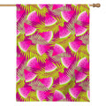 Purple Tropical Watermelon Pattern Print House Flag