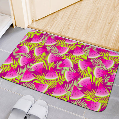 Purple Tropical Watermelon Pattern Print Indoor Door Mat