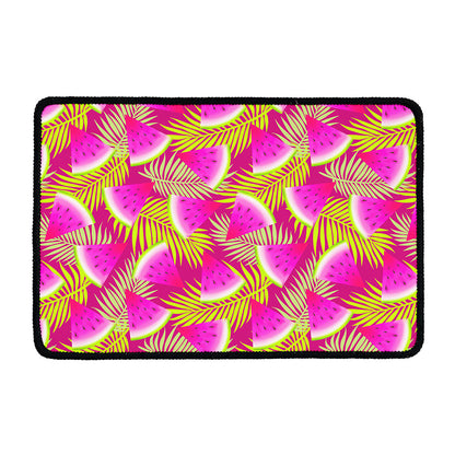 Purple Tropical Watermelon Pattern Print Kitchen Mat