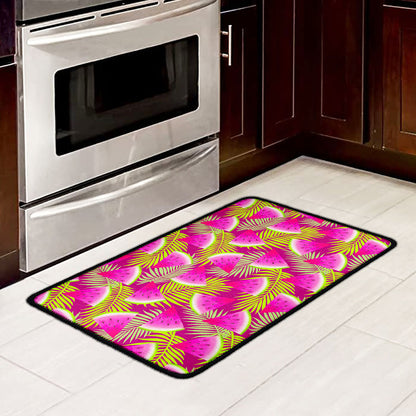 Purple Tropical Watermelon Pattern Print Kitchen Mat