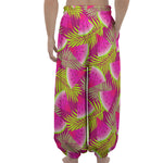 Purple Tropical Watermelon Pattern Print Lantern Pants