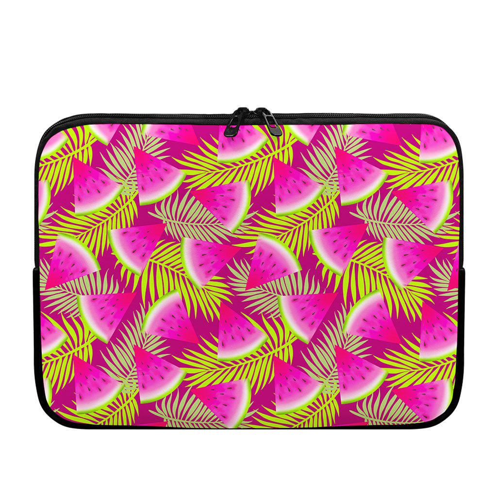 Purple Tropical Watermelon Pattern Print Laptop Sleeve